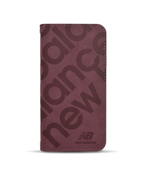 new balance(ニューバランス)/iphoneケース iPhone12/12 Pro ニューバランス New Balance 手帳ケース スタンプロゴスエード バーガンディー/バーガンディー