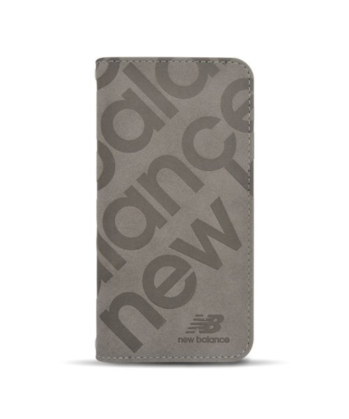 new balance(ニューバランス)/iphoneケース iPhone12/12 Pro ニューバランス New Balance 手帳ケース スタンプロゴスエード グレー/グレー
