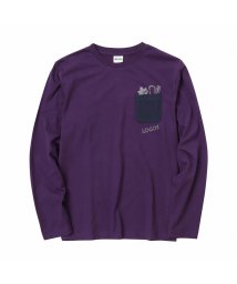 MAC HOUSE(men)(マックハウス（メンズ）)/LOGOS ドライ天竺Tシャツ 0433－1364/パープル