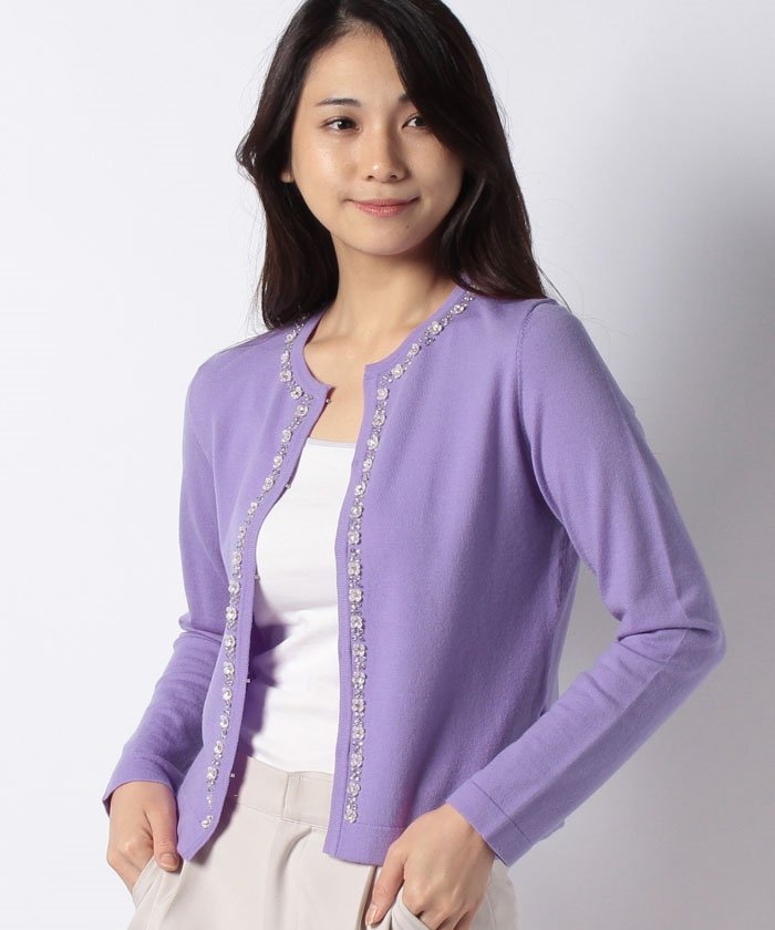 セール アンサンブル対応 Nadia ビーズ刺繍 カーディガン マダム ジョコンダ Madam Joconde Magaseek