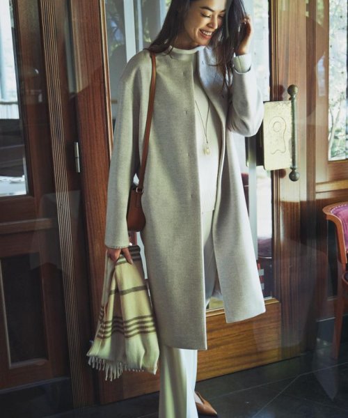 マガジン掲載 ウールアンゴラビーバー ノーカラーコート 番号l26 23区 Nijyusanku Magaseek