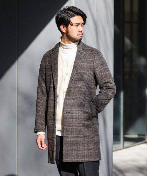 セール 1s ブレンド チェック チェスターコート エディフィス Edifice Magaseek