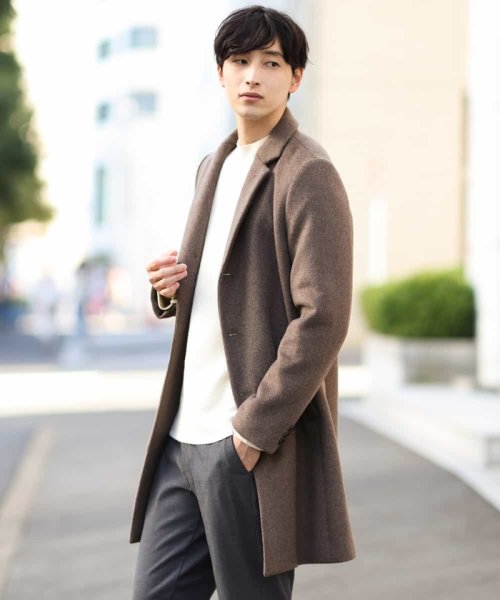 セール アー ヴェ ヴェメンズ A V V Men ウールライトビーバーチェスターコート Magaseek