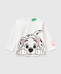 BENETTON (UNITED COLORS OF BENETTON GIRLS)(ユナイテッド　カラーズ　オブ　ベネトン　ガールズ)/【ディズニー(Disney)コラボ】101匹わんちゃんデザインロゴTシャツ・カットソー/ホワイト