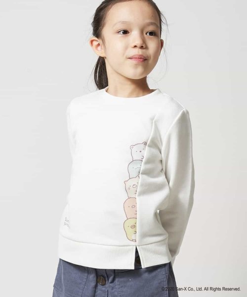 a.v.v(KID'S)(アー・ヴェ・ヴェキッズ)/[100－140]【数量限定】すみっコぐらしオリジナルアシンメトリーデザイントレーナー[WEB限定サイズ]/アイボリー