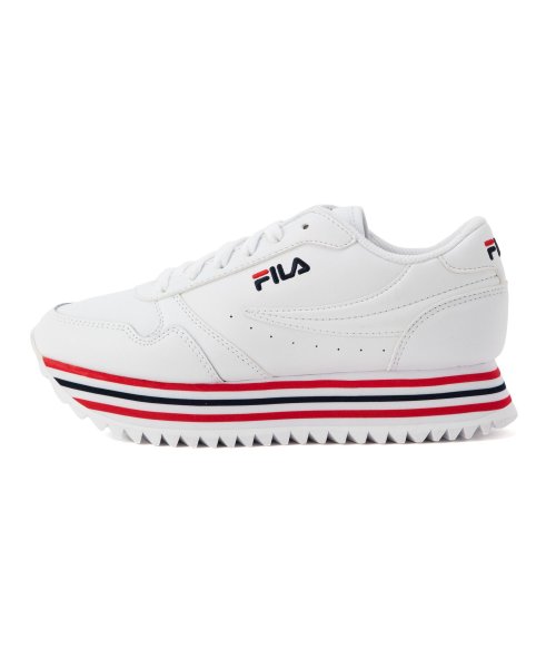 FILA（Shoes）(フィラ（シューズ）)/【FOOTWEAR】フィラ オルビット ストライプ ウィメンズ  ホワイト / F ネイビー / F レッド /ホワイト