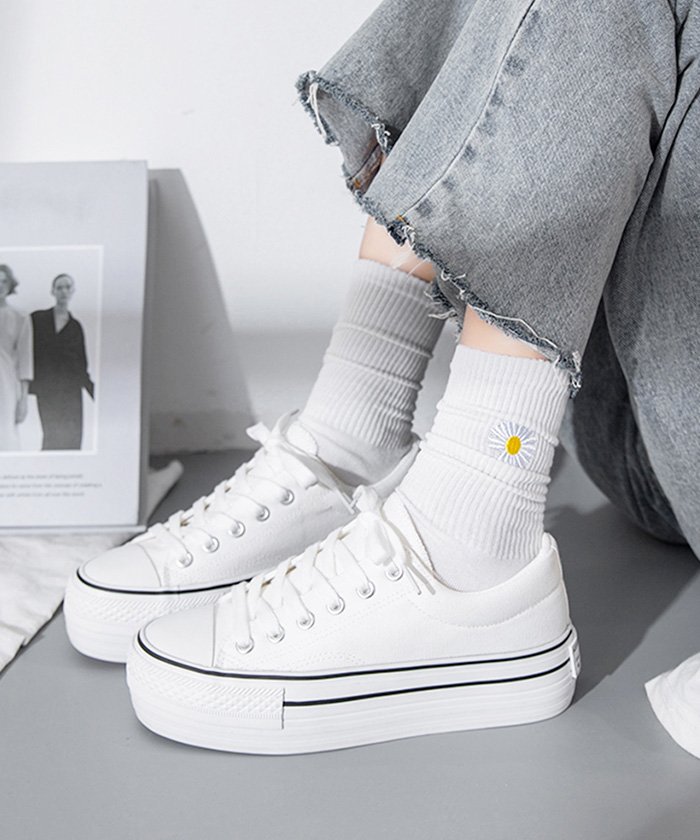 セール スニーカー レディース 厚底 ローカット ファッションスニーカー 歩きやすい 韓国ファッション ミニミニストア Miniministore Magaseek