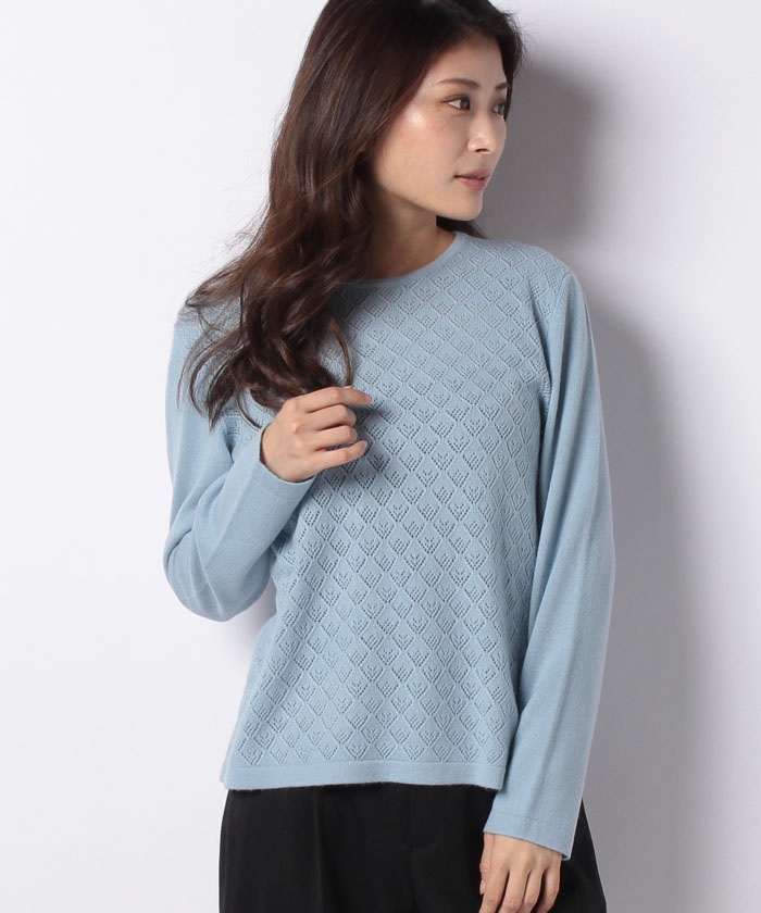 レリアン　カシミヤセーターブルー