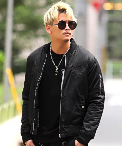 超人気 専門店 メンズ スカジャン9 刺繍 スカジャン 綿入り 秋春物 ジャケット アウター