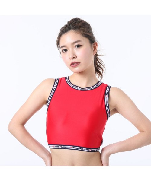 セール】【FILA】水陸両用 ロゴジャガードテープブラトップ(503664296) フィラ(スイムウェア)(FILA) MAGASEEK フィラ FILA スポーツブラ ブラトップ レディース 319238