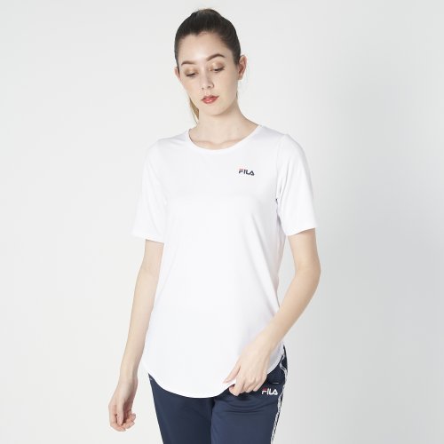 FILA(フィラ（スイムウェア）)/【FILA】 yoga シンプル無地Tシャツ/ホワイト