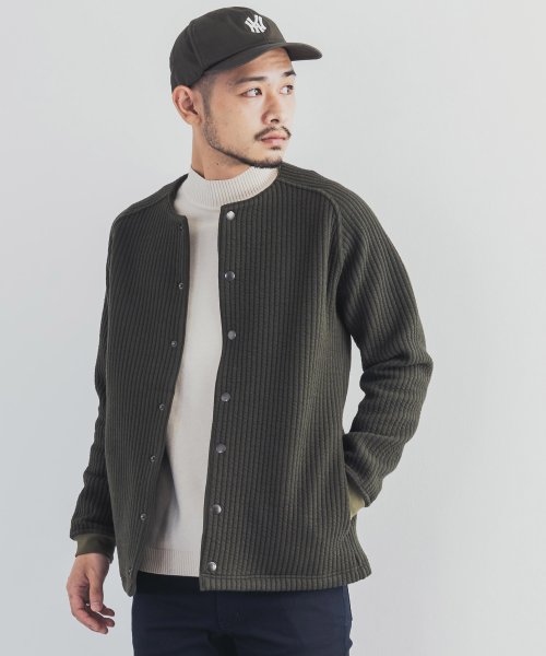 ロッキーモンロー Rocky Monroe ノーカラージャケット メンズ カーディガン ブルゾン ライナー キルティング ミリタリー ストライプキルト レイヤード プレゼント ギフト 無地 シンプル 日本 Magaseek