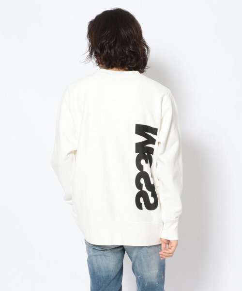 B'2nd(ビーセカンド)/MESS THE MAN.(メス ザ マン）MINI LOGO CN SWEAT ミニロゴスウェット/WHITE