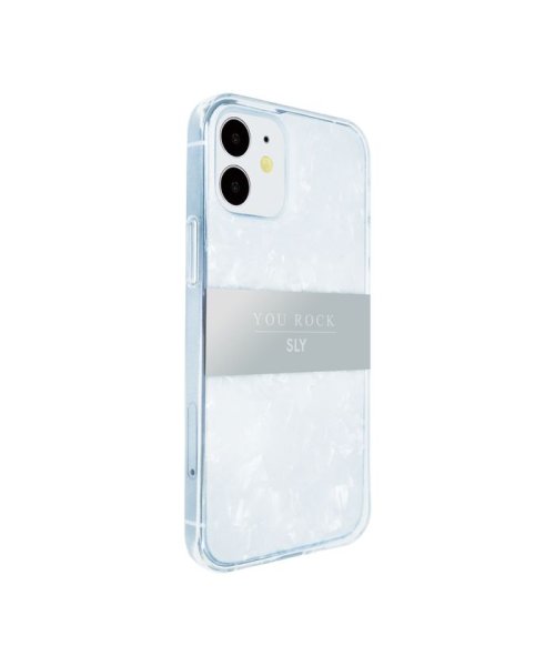 SLY(スライ)/iphoneケース iPhone12mini スライ SLY In－mold_shellCase white アイフォン スマホケース iphone12mini/ホワイト