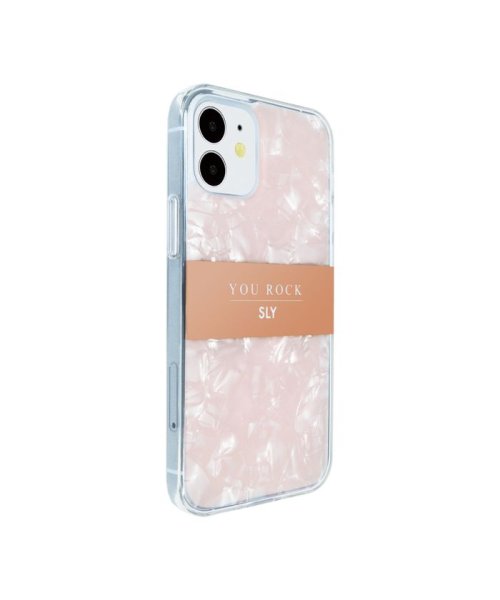 SLY(スライ)/iphoneケース iPhone12mini スライ SLY In－mold_shellCase pink アイフォン スマホケース iphone12mini/ピンク