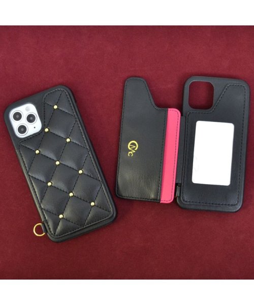 Iphoneケース Iphone12mini セシルマクビー Cecilmcbee キルティング 背面ケース Black スマホケース Iphone12mini エムファクトリー Mーfactory Magaseek
