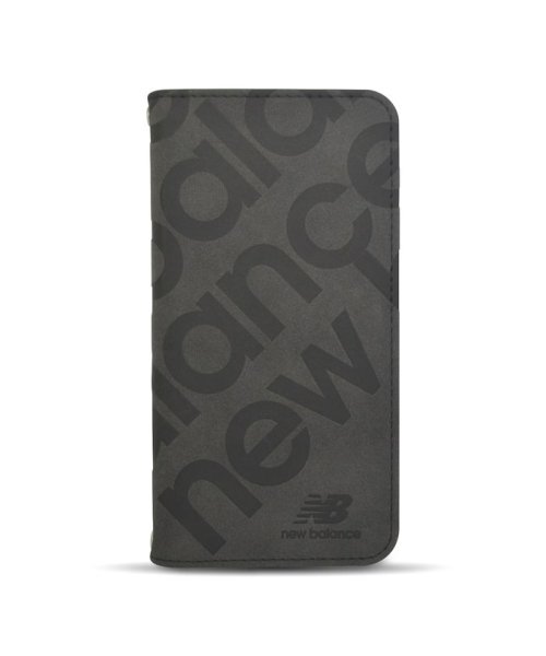 new balance(ニューバランス)/iphoneケース iPhone12mini ニューバランス New Balance 手帳ケース スタンプロゴスエード ブラック スマホケース/ブラック