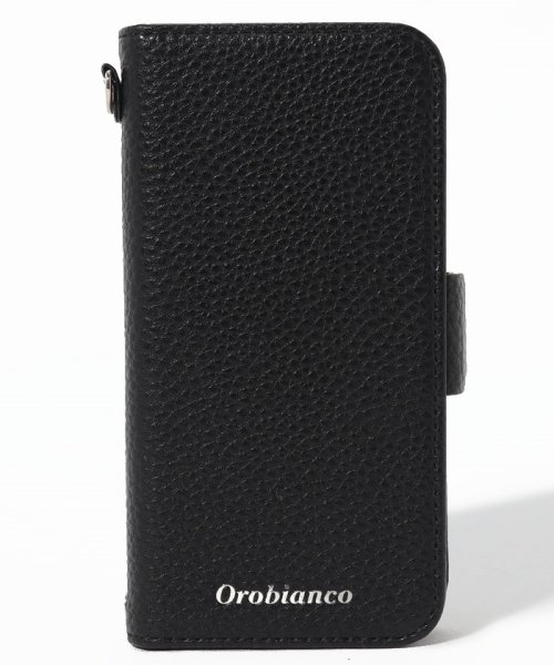 Orobianco（Smartphonecase）(オロビアンコ（スマホケース）)/"シュリンク"PU Leather Book Type Case(iPhone 12 mini)/BLACK