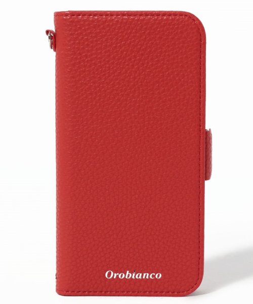 Orobianco（Smartphonecase）(オロビアンコ（スマホケース）)/"シュリンク"PU Leather Book Type Case(iPhone 12/12 Pro)/RED
