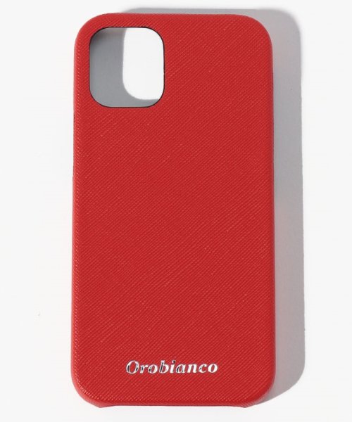 Orobianco（Smartphonecase）(オロビアンコ（スマホケース）)/"サフィアーノ調"PU Leather Back Case(iPhone 12 mini)/RED