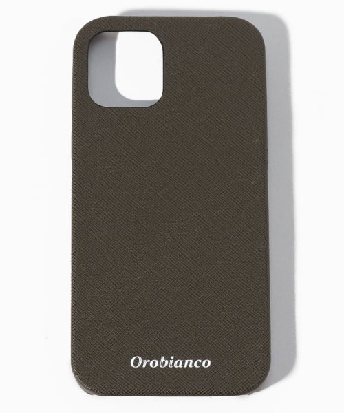 Orobianco（Smartphonecase）(オロビアンコ（スマホケース）)/"サフィアーノ調"PU Leather Back Case(iPhone 12/12 Pro)/KHAKI