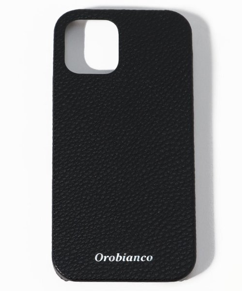 Orobianco（Smartphonecase）(オロビアンコ（スマホケース）)/"シュリンク"PU Leather Back Case(iPhone 12/12 Pro)/BLACK