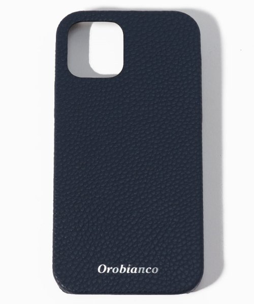 Orobianco（Smartphonecase）(オロビアンコ（スマホケース）)/"シュリンク"PU Leather Back Case(iPhone 12/12 Pro)/NAVY