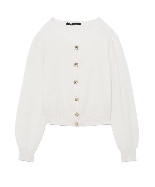 L B Candy Stock ビジューボタンニットカーデ レディースファッション 阪急百貨店公式通販 Hankyu Fashion