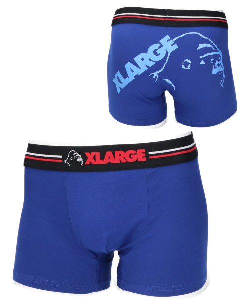 XLARGE(エクストララージ)/ゴリラと斜めのロゴ/ブルー