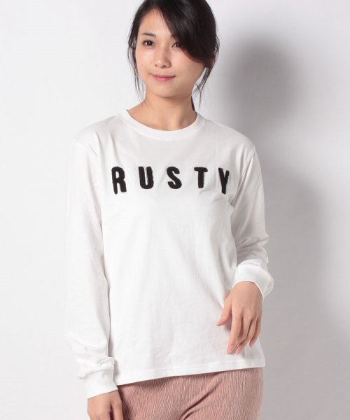 RUSTY(ラスティ（レディース）)/【RUSTY】ナガソデ Tシャツ/ホワイト