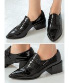 STYLE DELI/【Made in JAPAN】ブロックヒールローファー／型押しMIX/503675544