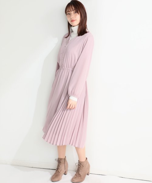 セール プリーツ切替ワンピース ハニーズ Honeys Magaseek