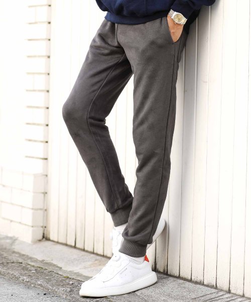 セール スウェード裏毛ジョガーパンツ ジョガーパンツ メンズ ジョガー スリム パンツ スウェット スエットパンツ テレワーク ジギーズショップ Jiggys Shop Magaseek