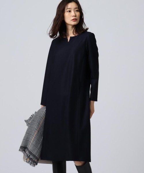 セール ウールジャージキーネックワンピース アンタイトル Untitled Magaseek