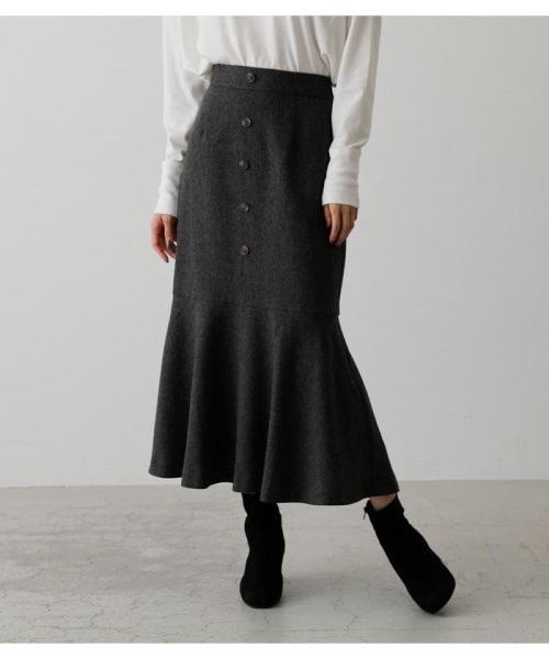 AZUL by moussy(アズールバイマウジー)/TWEED MARMAID SKIRT/C.GRY