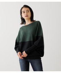 AZUL by moussy(アズールバイマウジー)/NUDIE CIRCULAR DOLMAN KNIT PO/柄GRN5