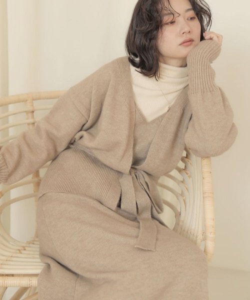 セール Web限定 ニットキャミワンピース カーディガン２ピースセットアップ ブージュルード Bou Jeloud Magaseek