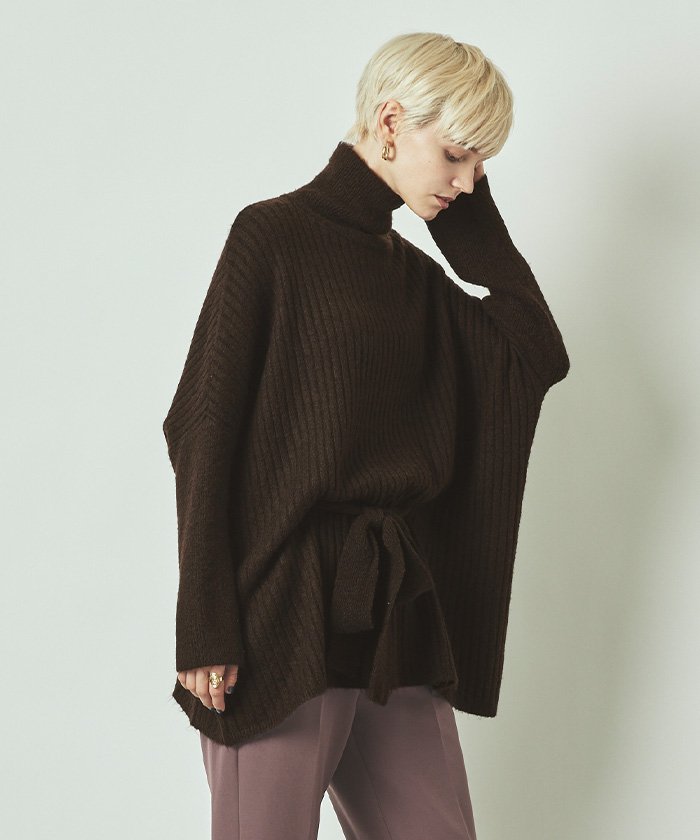 セール モヘア混ポンチョ風ニットプルオーバー ティティベイト Titivate Magaseek