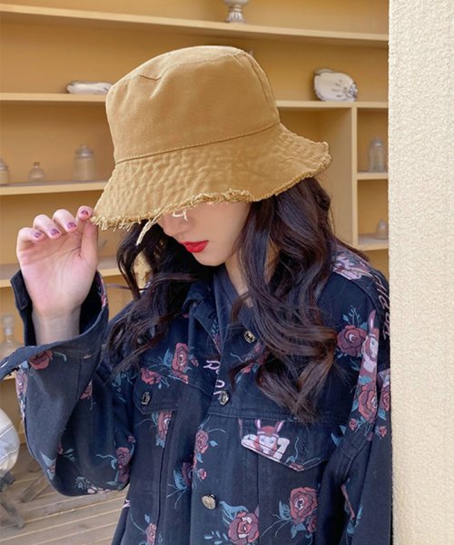バケットハット レディース 折りたたみ 帽子 フリンジつば Uvカット 帽子 バッグ収納可能 韓国風 サファリハット ｈａｔ ミニミニストア Miniministore Magaseek