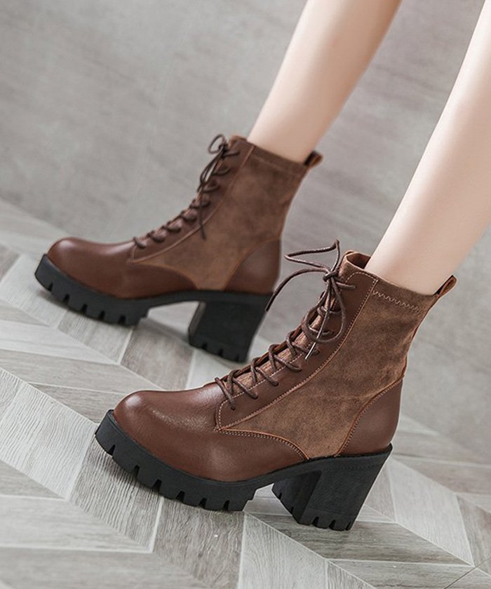 セール レースアップブーツ ブーツ 編み上げブーツ レディース ショートブーツ 靴 通勤 Ol 秋冬 ミニミニストア Miniministore Magaseek