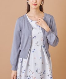 tocco closet(トッコクローゼット)/ビジュー装飾Ｖネックカーディガン/BLUEGRAY