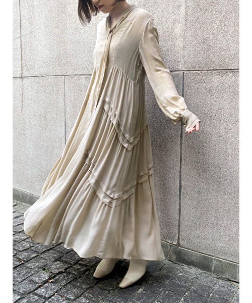 セール ティアードデザインボウタイワンピース フレイ アイディー Fray I D Magaseek