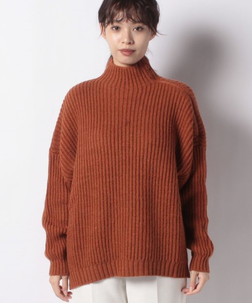 セール ローゲージネックジップ畦編みオーバーサイズニット セーター ベネトン レディース Benetton Women Magaseek