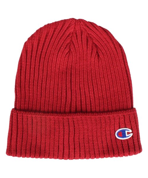 CHAMPION(チャンピオン)/チャンピオン Champion ニット帽 ニットキャップ ビーニー メンズ レディース 無地 KNIT CAP ブラック アイボリー グレー ネイビー レッド /レッド