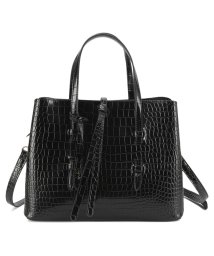 Ungrid(アングリッド)/アングリッド Ungrid バッグ トートバッグ ハンドバッグ ショルダー レディース 2WAY CROCODILE STRING FLAP HANDBAG ブ/ブラック