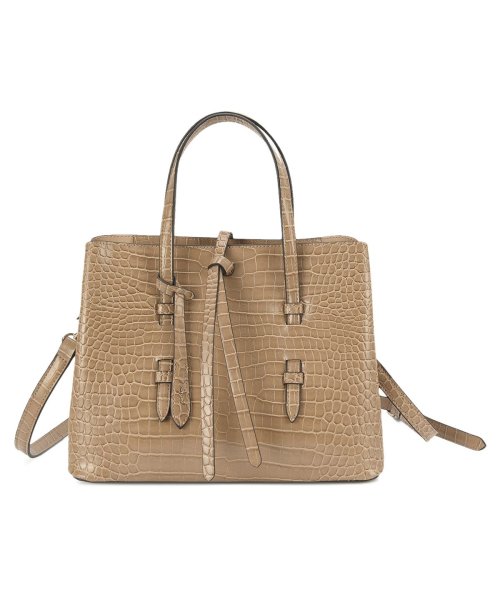 Ungrid(アングリッド)/アングリッド Ungrid バッグ トートバッグ ハンドバッグ ショルダー レディース 2WAY CROCODILE STRING FLAP HANDBAG ブ/ベージュ