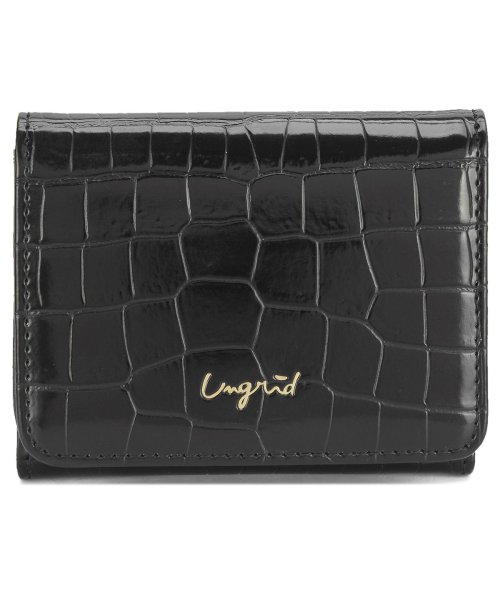 Ungrid(アングリッド)/アングリッド Ungrid 財布 ミニ財布 三つ折り レディース TRI－FOLD MINI WALLET ブラック グレー ベージュ キャメル ライト ブルー/ブラック