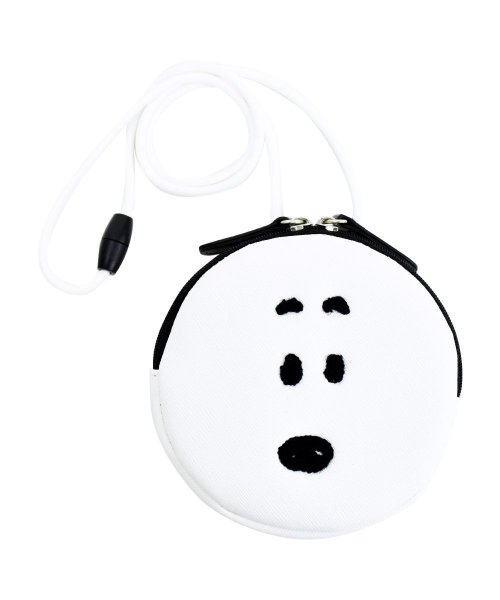 スヌーピー ネックパース コインケース 小銭入れ コイン 収納 サイフ 財布 レディース 女子 フェイス 合成皮革 ファスナー ランナー Runner Magaseek