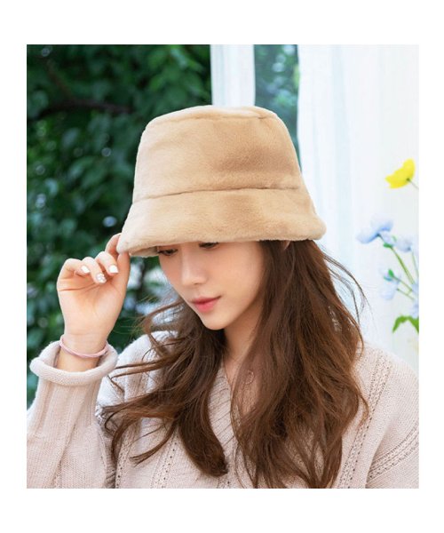 セール セイヘイショップ Seiheishop バケットハット レディース ハット 帽子 ファーハット 暖かい 手触り良い おしゃれ 折りたためる 防寒 デイリー シンプル Magaseek