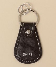 SHIPS MEN(シップス　メン)/SHIPS:【SAFFIANO LEATHER】イタリアンレザー  キーホルダー/ブラック